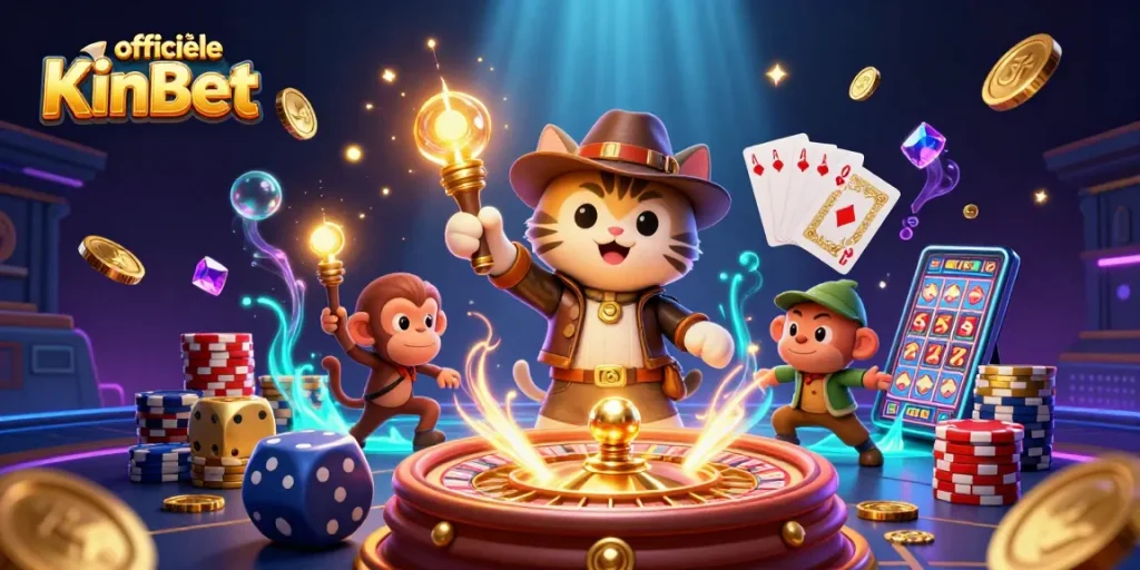 Engage in thrilling gameplay at officiële KinBet with this vibrant casino adventure scene.